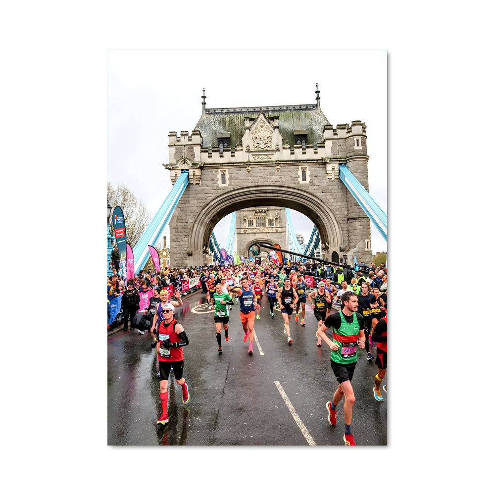 Poster Coureurs au Pont – affiche Athlétisme